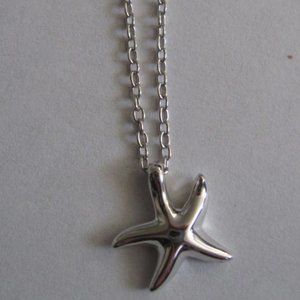 Starfish necklace NEW with tags Sterling Silver By Sterling Forever.